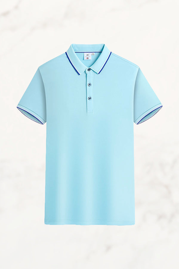 Ethan | Elegant Kortärmad Poloshirt med Jacquardkrage 2