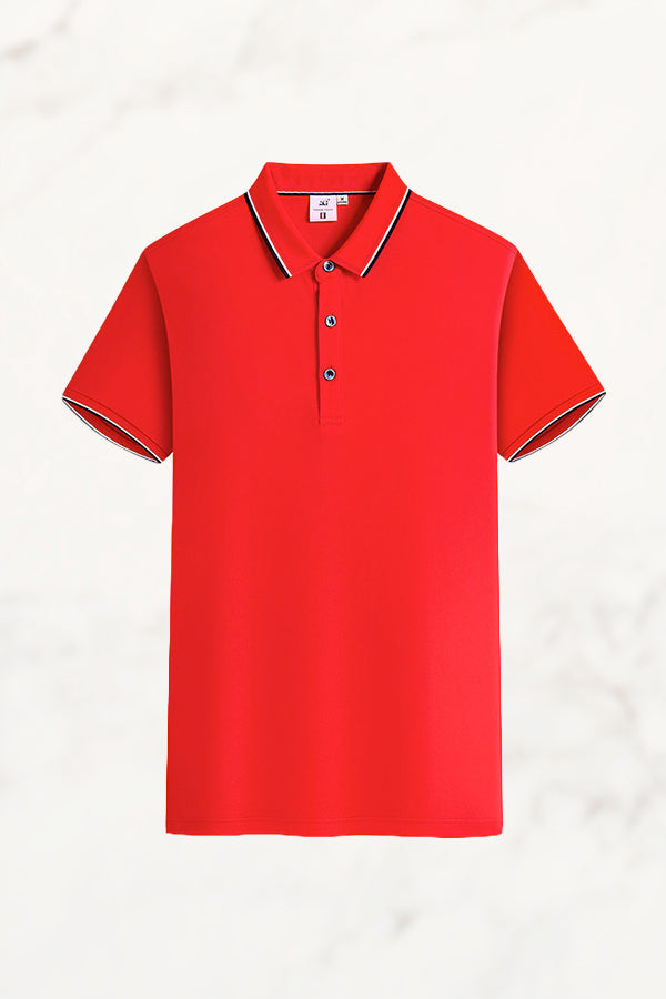 Ethan | Elegant Kortärmad Poloshirt med Jacquardkrage 4