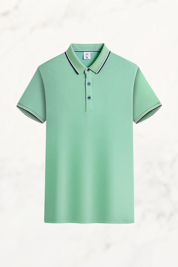 Ethan | Elegant Kortärmad Poloshirt med Jacquardkrage 5
