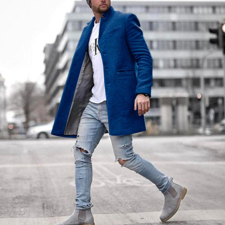 Ethan | Elegant Lång Vinterkappa för Herr 1