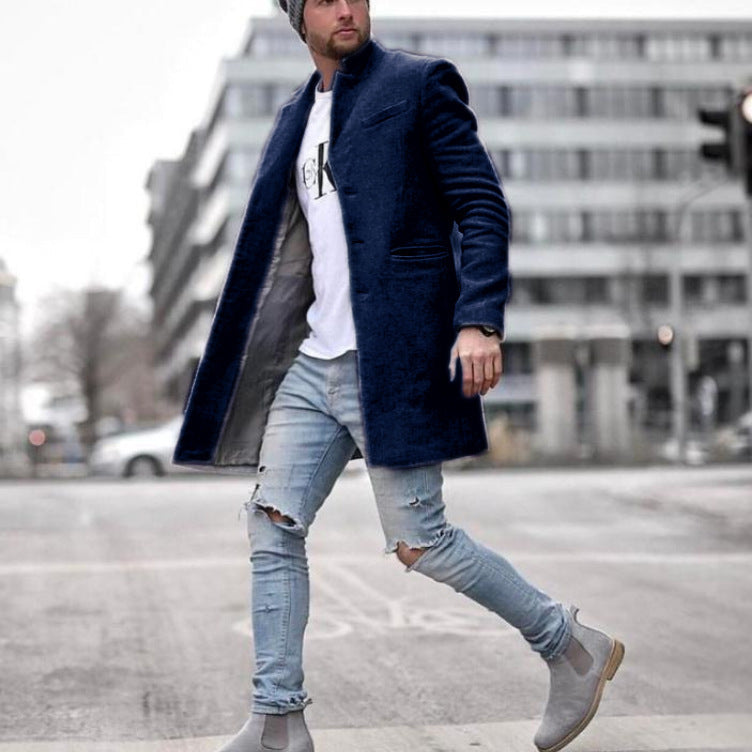 Ethan | Elegant Lång Vinterkappa för Herr 2