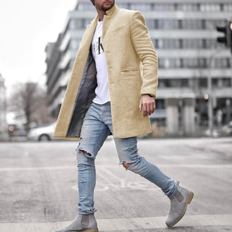 Ethan | Elegant Lång Vinterkappa för Herr 5