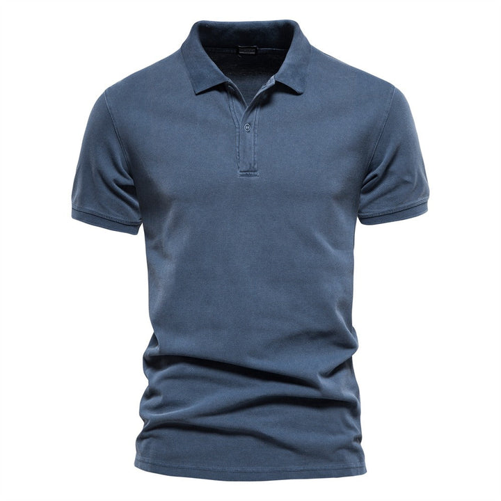 Ethan | Elegant Långärmad Skjorta med Knappar i Denimblå 3