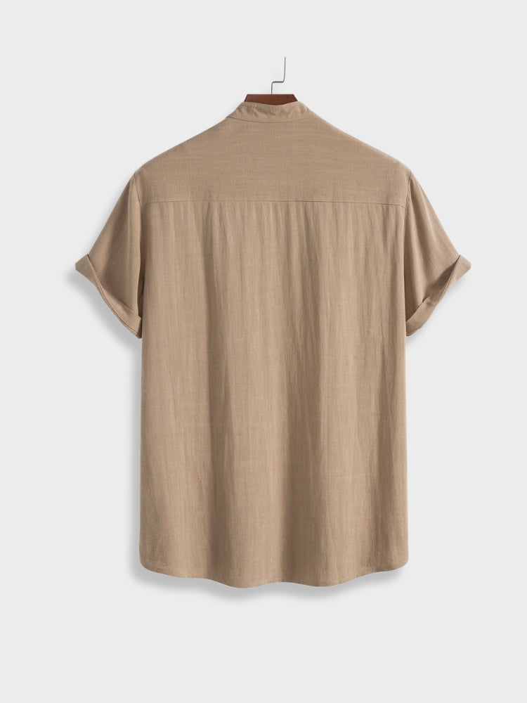 Ethan | Elegant Lätt Kortärmad Skjorta och Shortsset 4