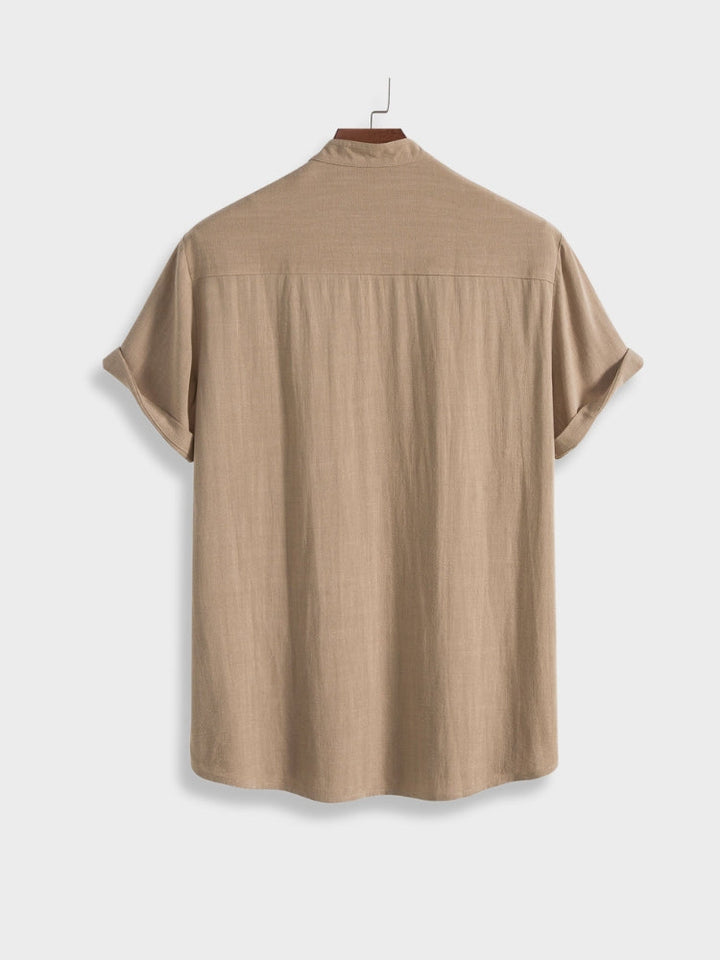 Ethan | Elegant Lätt Kortärmad Skjorta och Shortsset 4