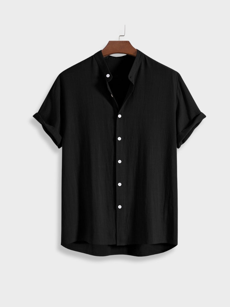 Ethan | Elegant Lätt Kortärmad Skjorta och Shortsset 6