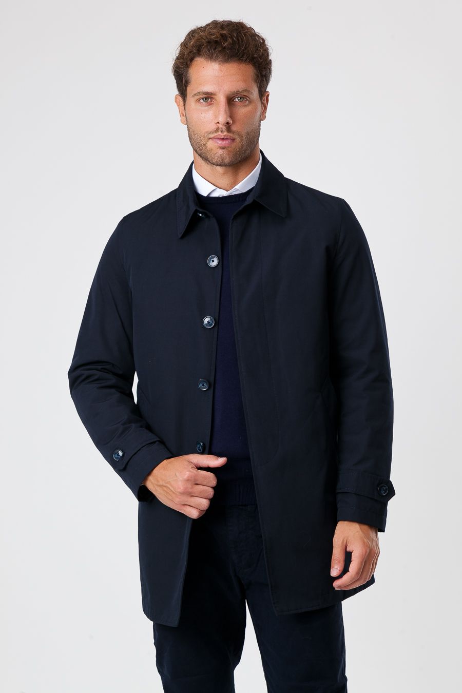 Ethan | Elegant Praktisk Vintertrenchcoat för Män 1