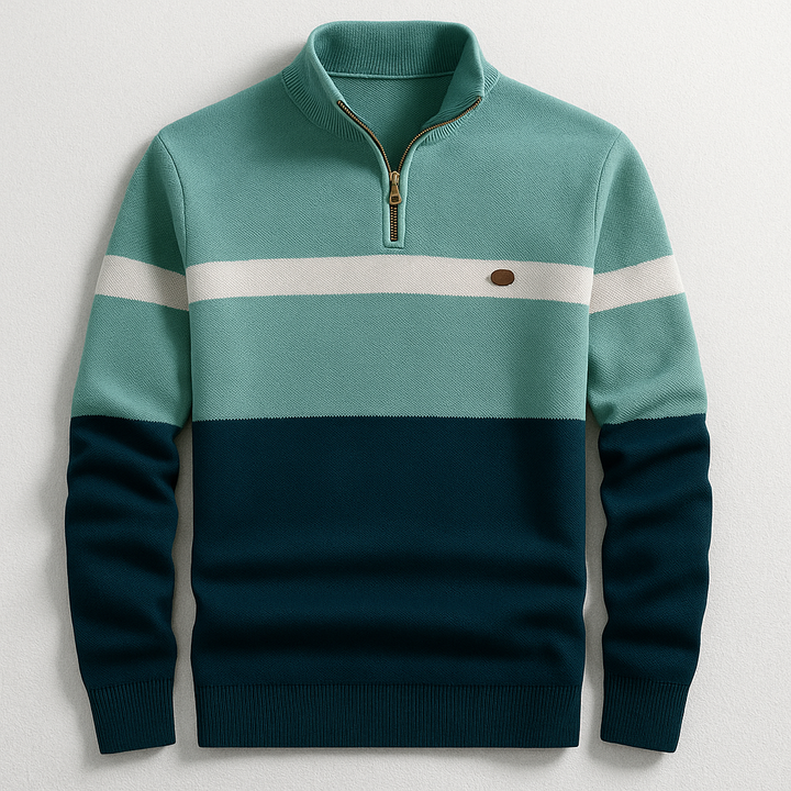 Ethan | Elegant Skräddarsydd Pullover Med Kvartsdragkedja 1