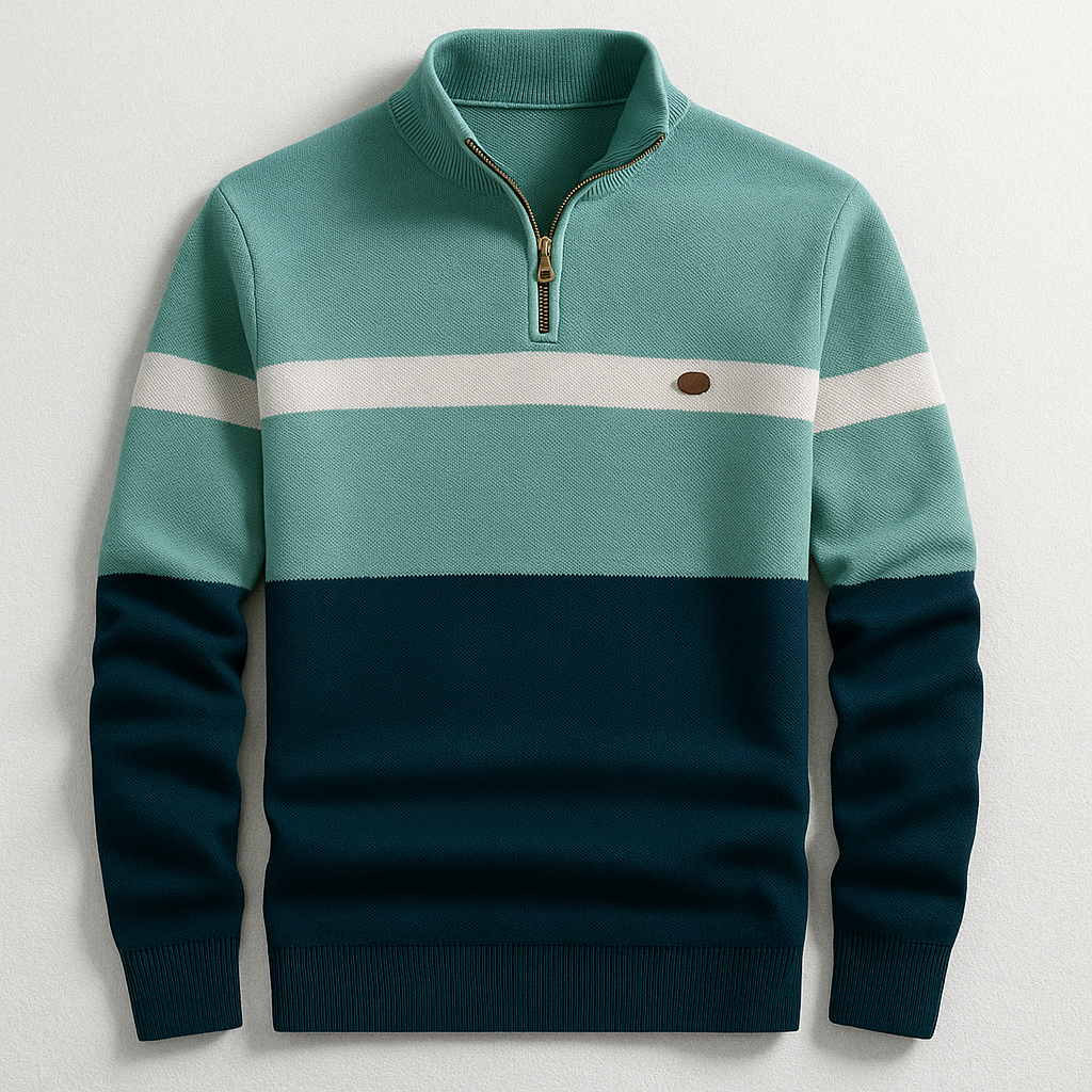 Ethan | Elegant Skräddarsydd Pullover Med Kvartsdragkedja 1