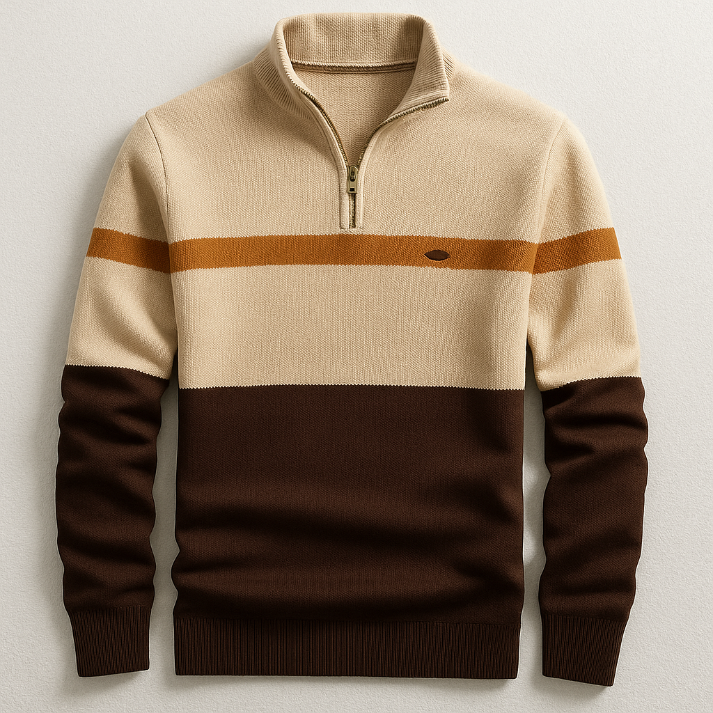 Ethan | Elegant Skräddarsydd Pullover Med Kvartsdragkedja 2