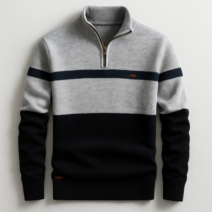 Ethan | Elegant Skräddarsydd Pullover Med Kvartsdragkedja 3
