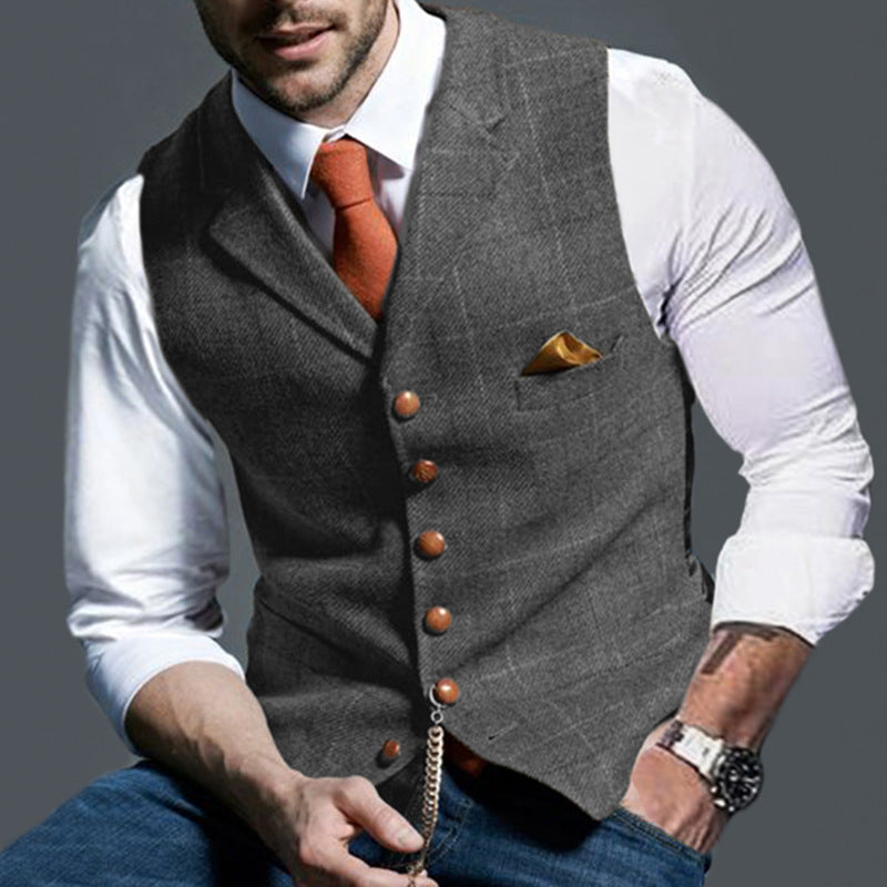 Ethan | Elegant Slim Fit Rutig Väst för Sommar 2