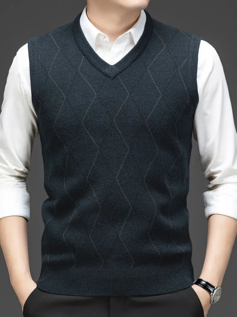 Ethan | Elegant Slim Fit Stickad Väst 0