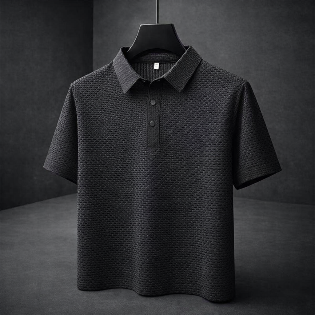 Ethan | Elegant Slimmad Pikétröja Dam med Korgvävd Struktur 4