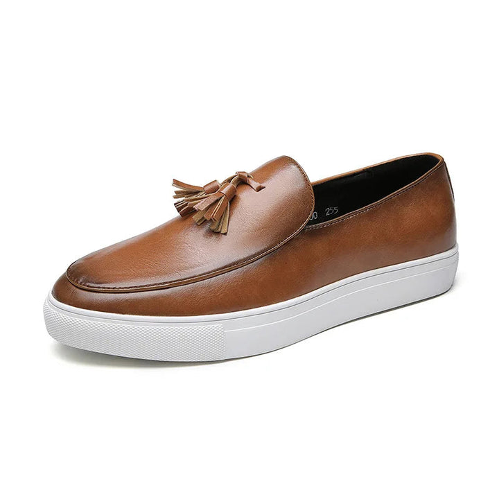 Ethan | Elegant Slip-On Herrloafers Med Tofsdetaljer 8