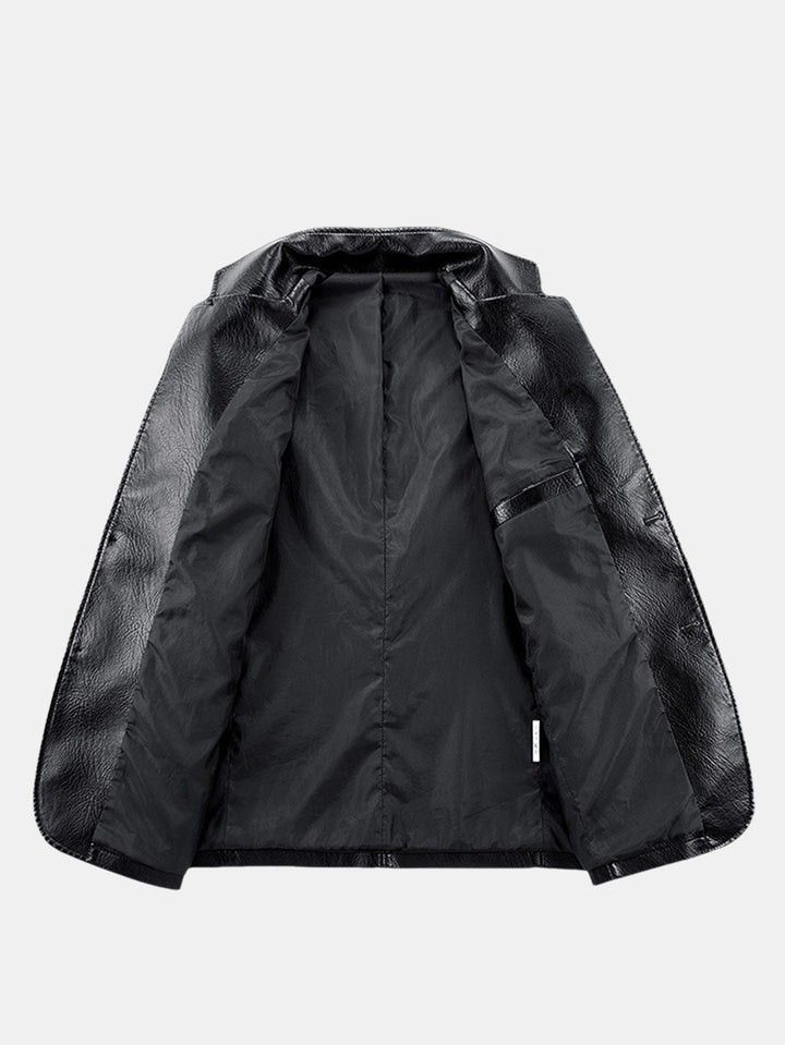 Ethan | Elegant Svart Herrblazer Med Notchad Kavajslag 3