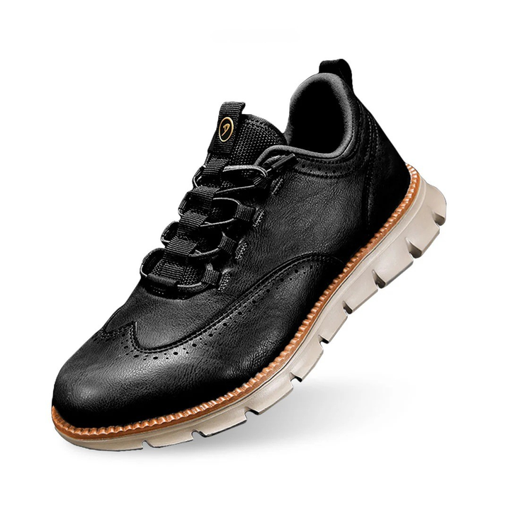 Ethan | Elegant Svart Oxford Skor med Flexibel Sula och Memory Foam 0