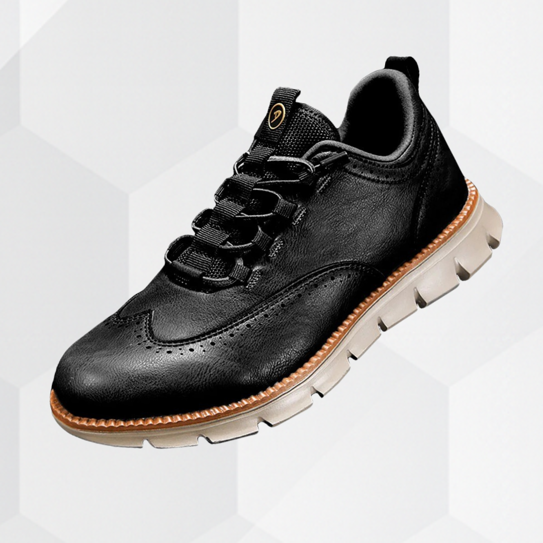Ethan | Elegant Svart Oxford Skor med Flexibel Sula och Memory Foam 4