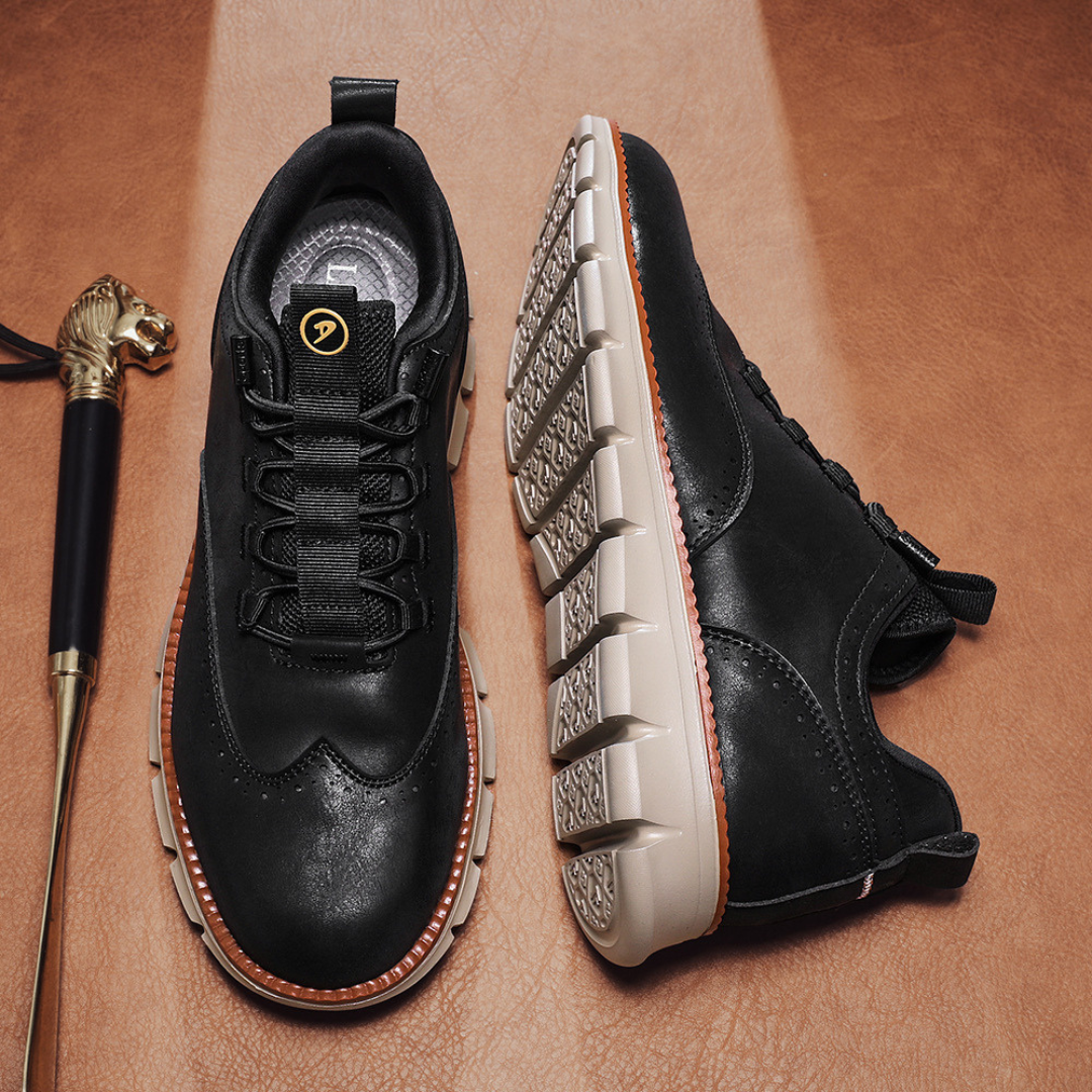 Ethan | Elegant Svart Oxford Skor med Flexibel Sula och Memory Foam 5
