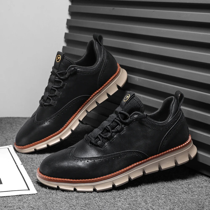 Ethan | Elegant Svart Oxford Skor med Flexibel Sula och Memory Foam 6