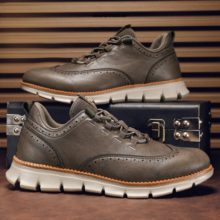 Ethan | Elegant Svart Oxford Skor med Flexibel Sula och Memory Foam 7