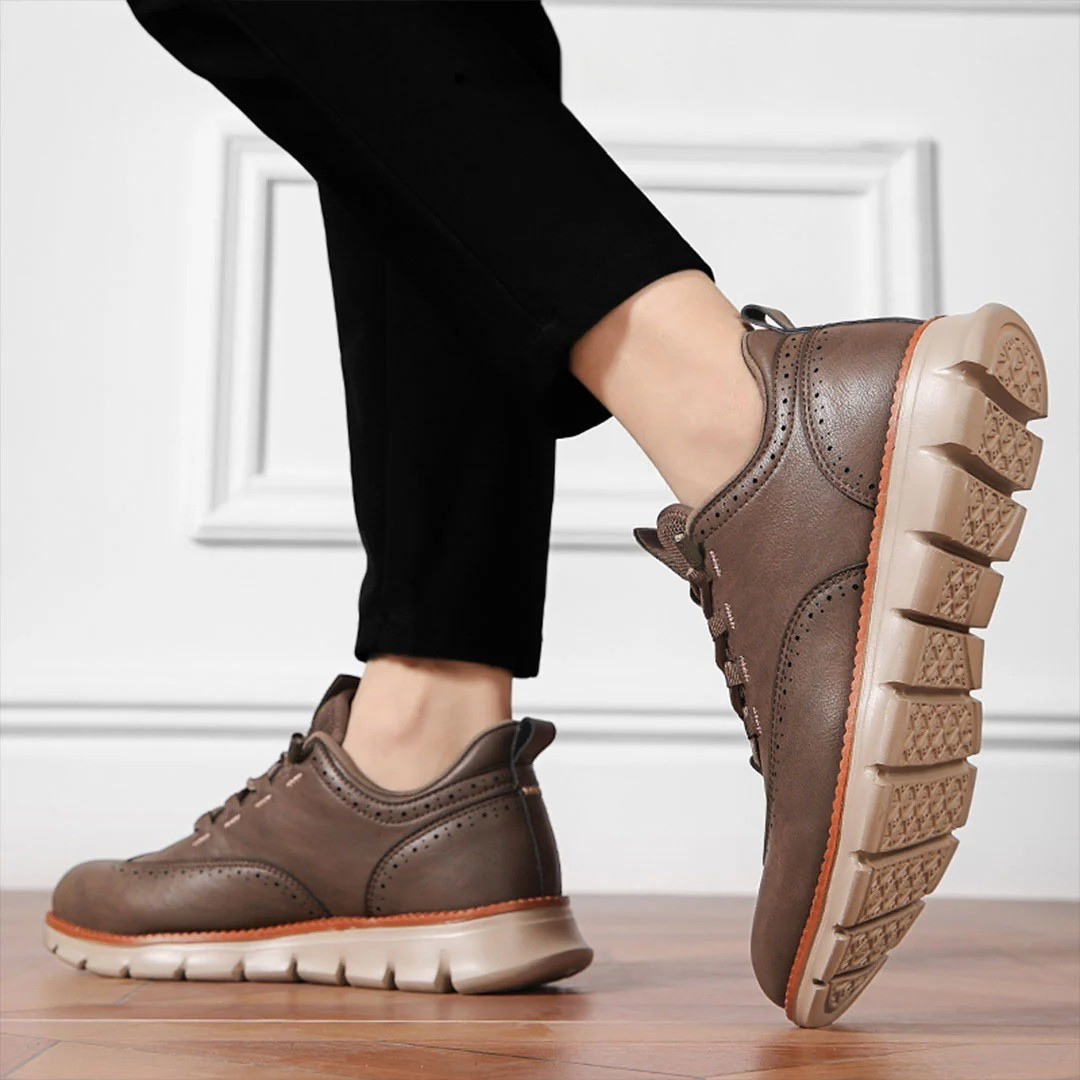 Ethan | Elegant Svart Oxford Skor med Flexibel Sula och Memory Foam 8