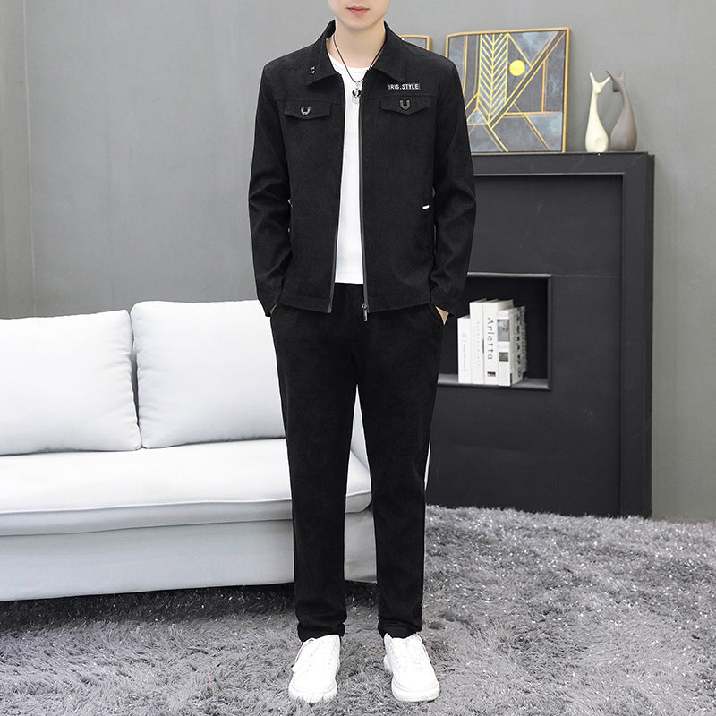 Ethan | Elegant Tvådelad Höstkostym i Manchestermaterial 5