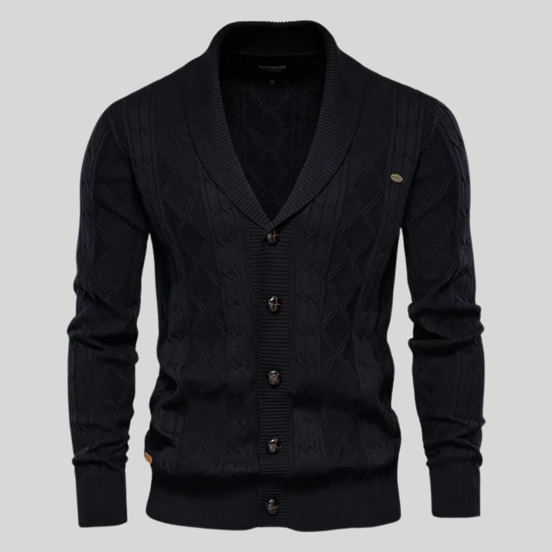 Ethan | Elegant V-ringad Cardigan för Herr 0