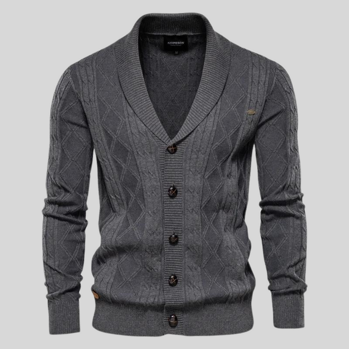 Ethan | Elegant V-ringad Cardigan för Herr 1