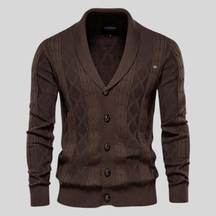 Ethan | Elegant V-ringad Cardigan för Herr 2