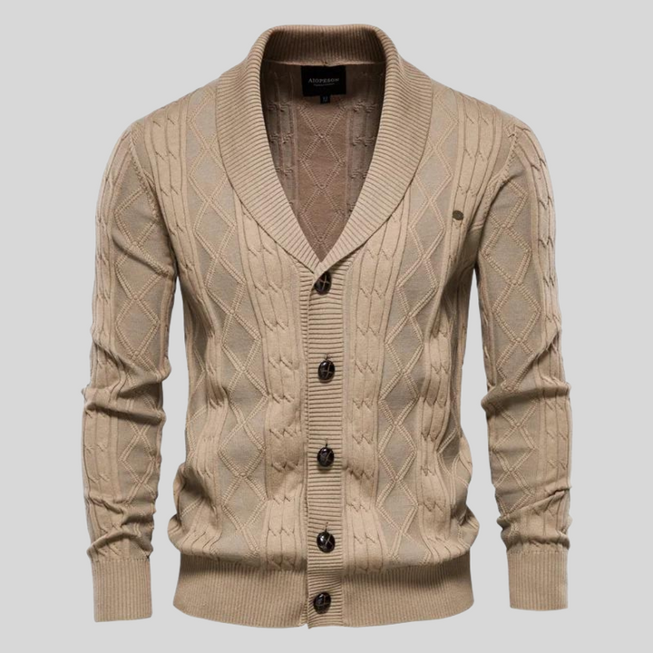 Ethan | Elegant V-ringad Cardigan för Herr 3