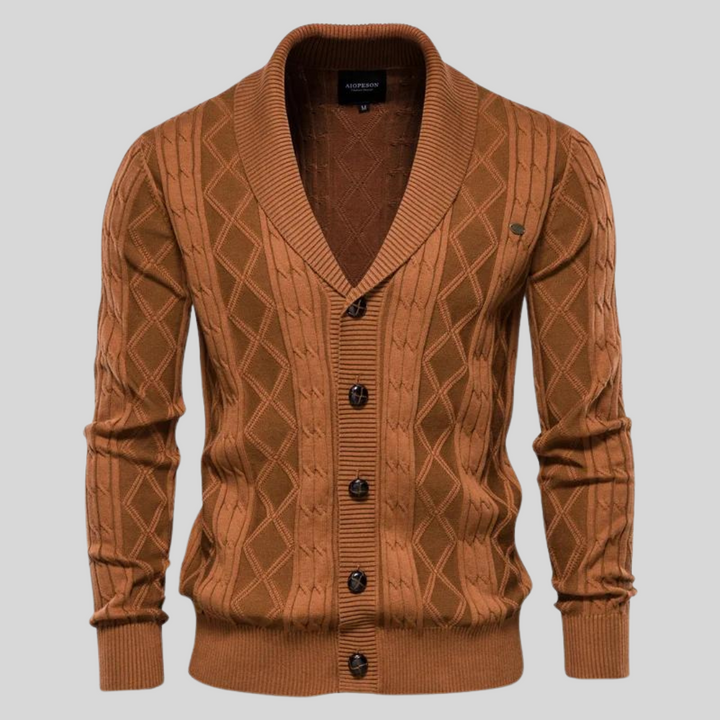 Ethan | Elegant V-ringad Cardigan för Herr 4