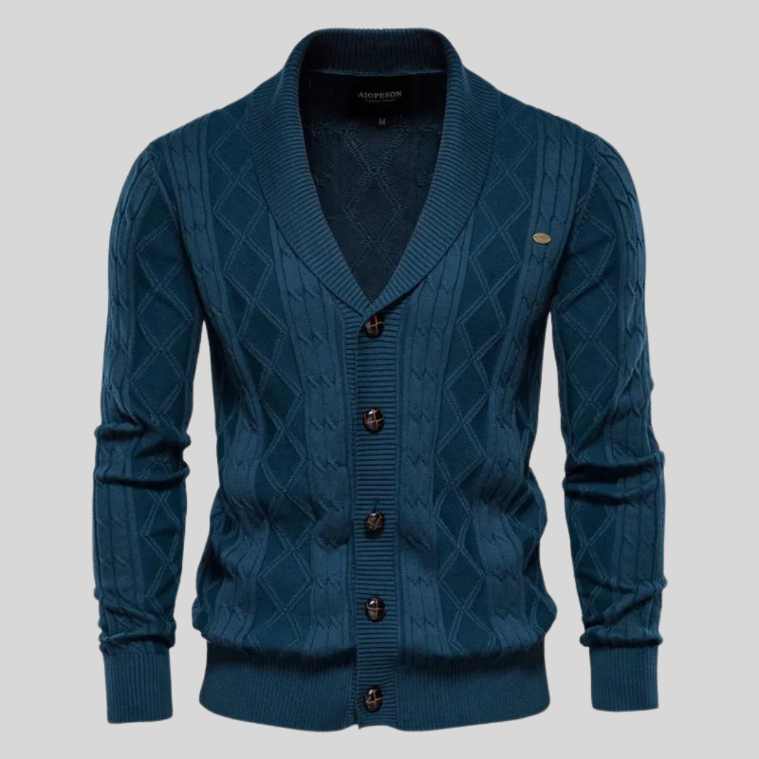 Ethan | Elegant V-ringad Cardigan för Herr 5
