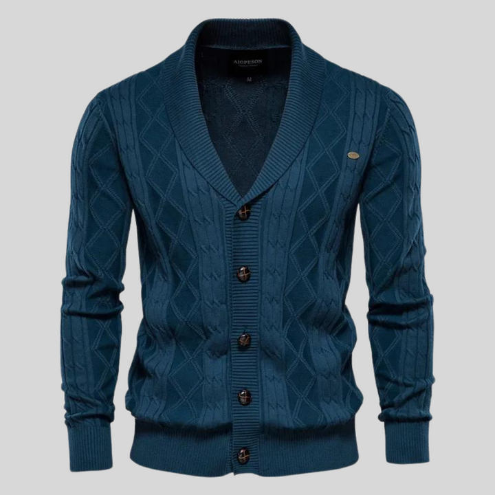 Ethan | Elegant V-ringad Cardigan för Herr 5