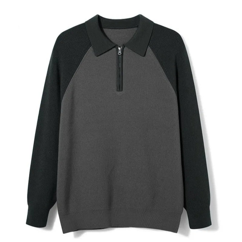 Ethan | Elegant Zip-Up Cardigan med Polo-Krage för Professionella Tillfällen 8