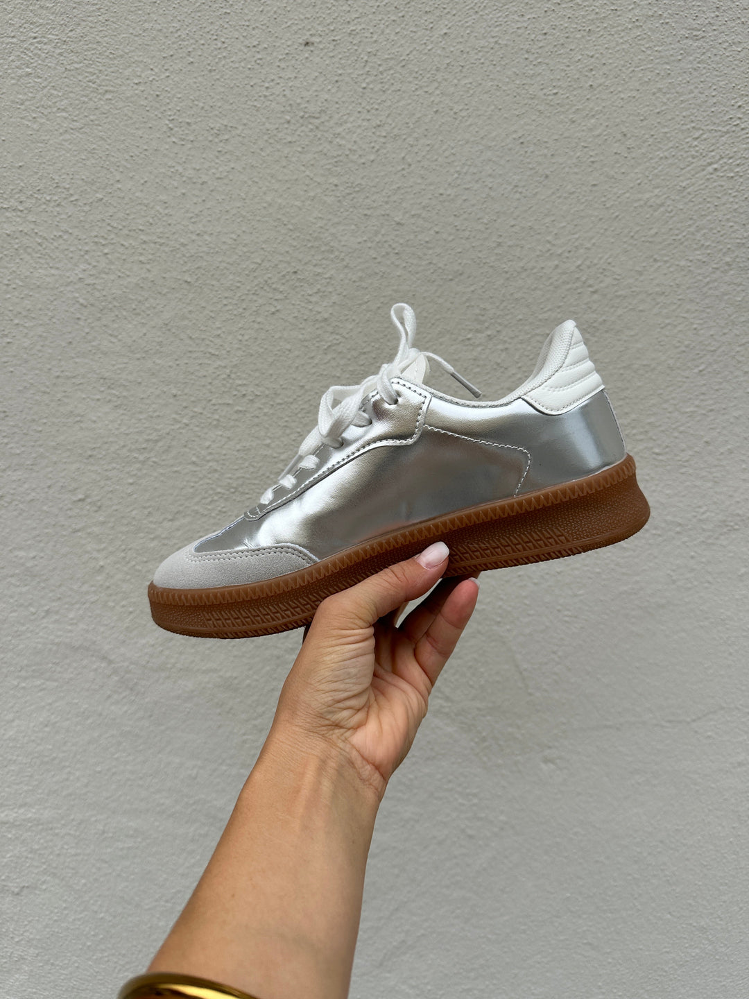 Ethan | Eleganta Silvergrå Låga Sneakers i Läderlook 3