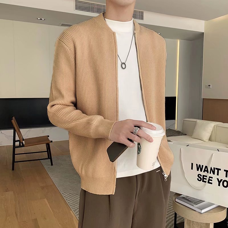 Ethan | Enfärgad Vinter Cardigan med Långärmar 6