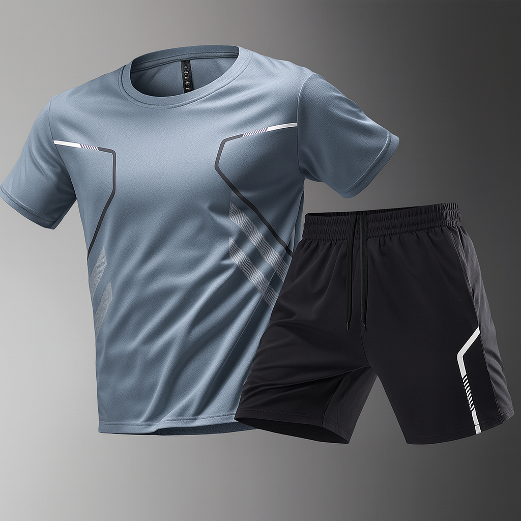 Ethan | Ergonomiskt Träningsset med Ventilerande T-shirt och Lätta Shorts 0