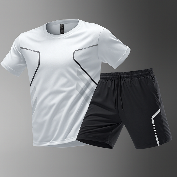 Ethan | Ergonomiskt Träningsset med Ventilerande T-shirt och Lätta Shorts 1