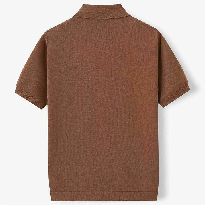 Ethan | Geometrisk Kortärmad Kofta med Flockade Detaljer 3