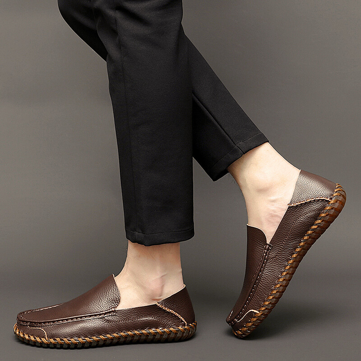 Ethan | Handbearbetade Halkfria Herrloafers 4
