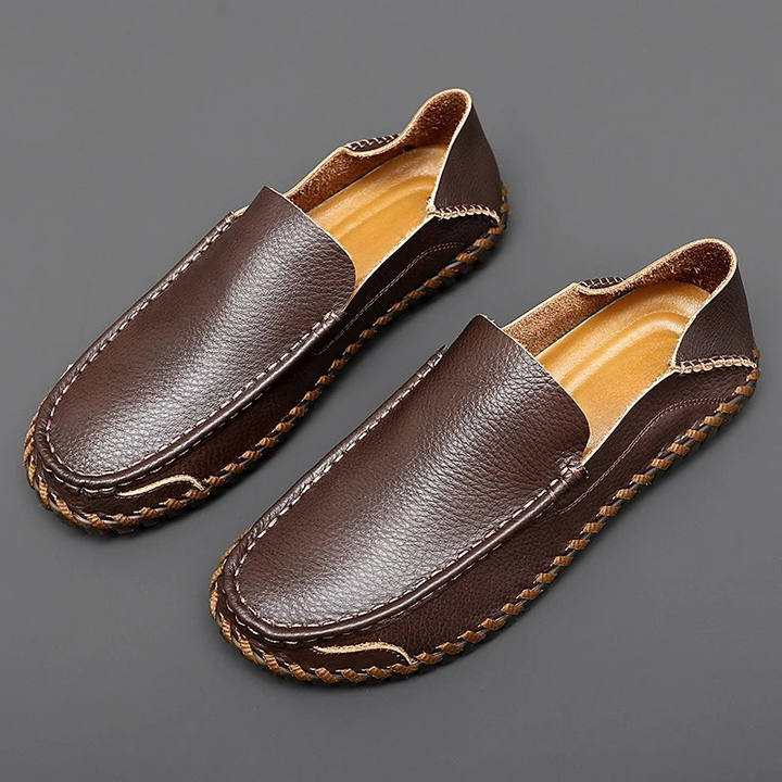 Ethan | Handbearbetade Halkfria Herrloafers 5