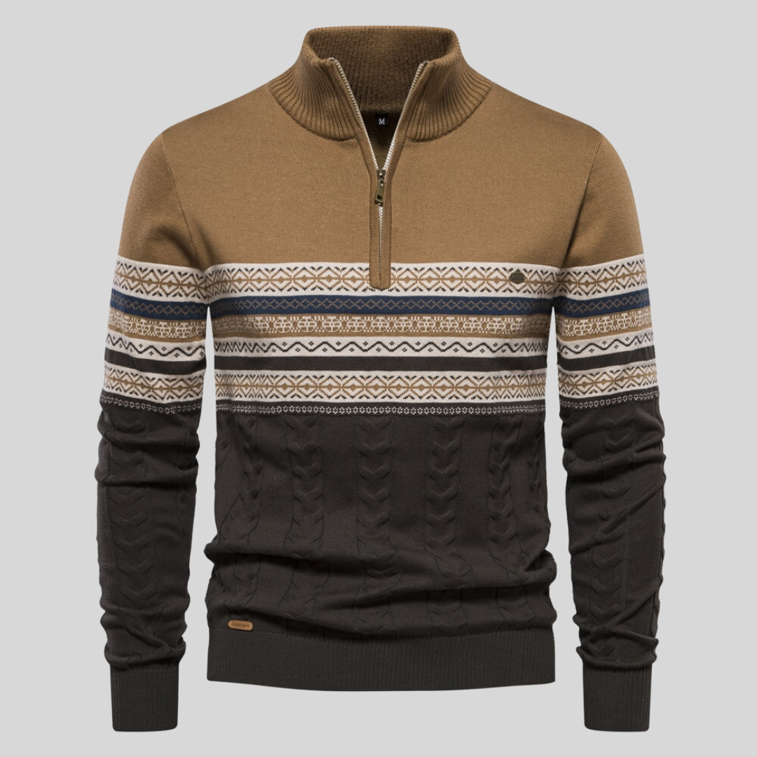 Ethan | Klassisk Långärmad Crew Neck Pullover 0