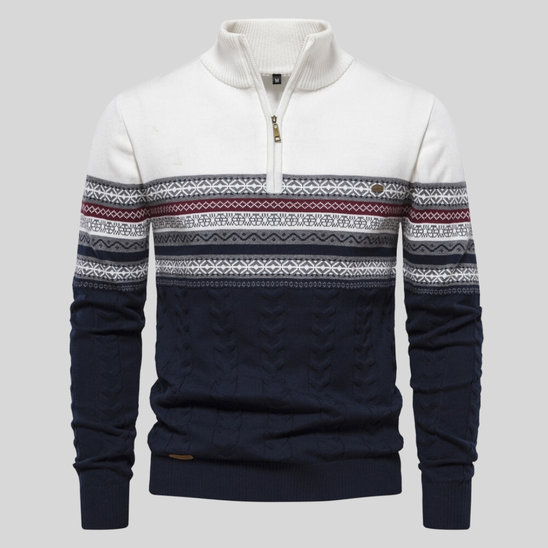 Ethan | Klassisk Långärmad Crew Neck Pullover 1
