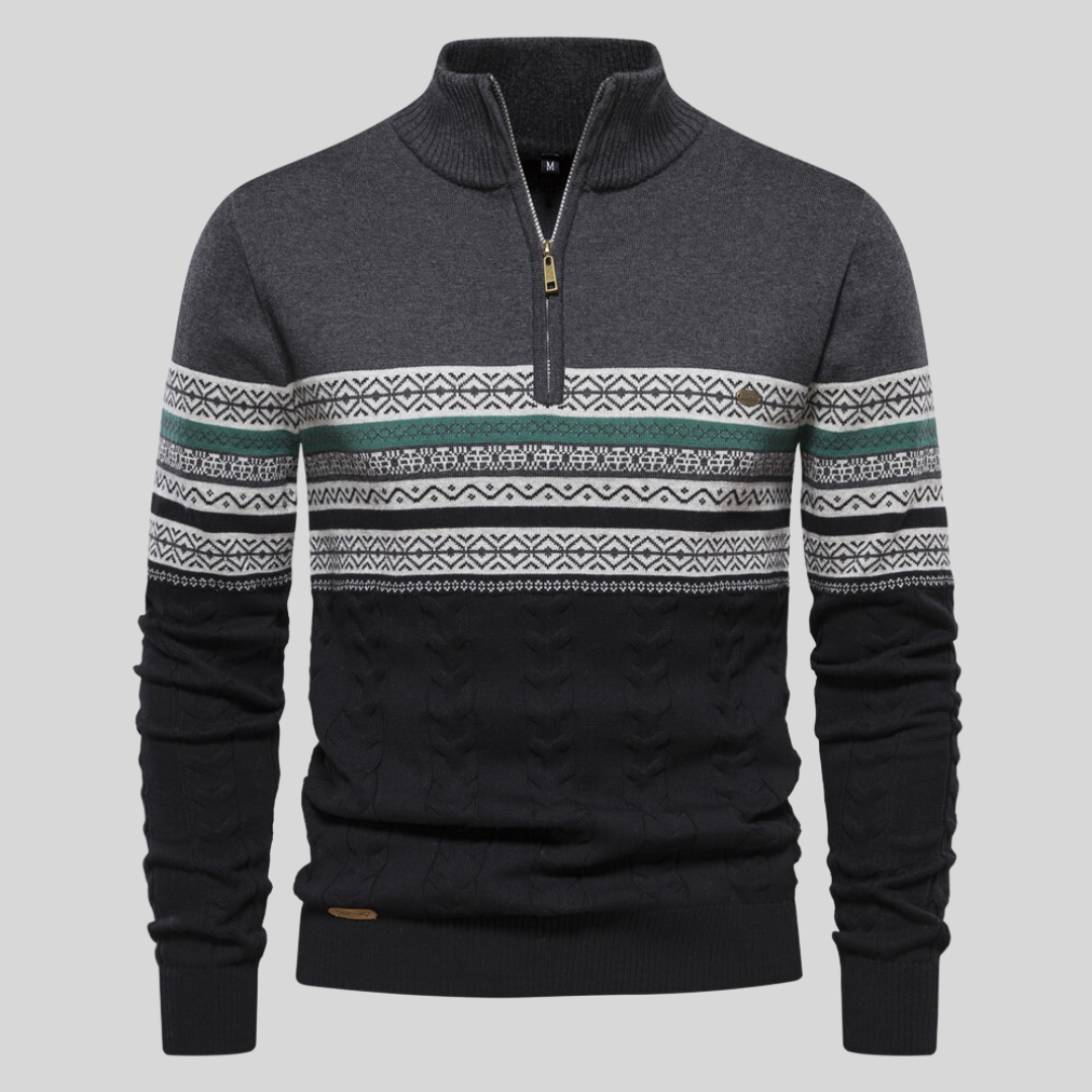 Ethan | Klassisk Långärmad Crew Neck Pullover 3
