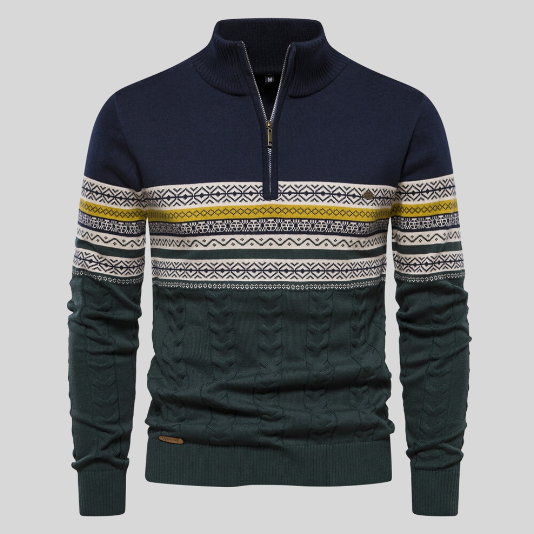 Ethan | Klassisk Långärmad Crew Neck Pullover 4