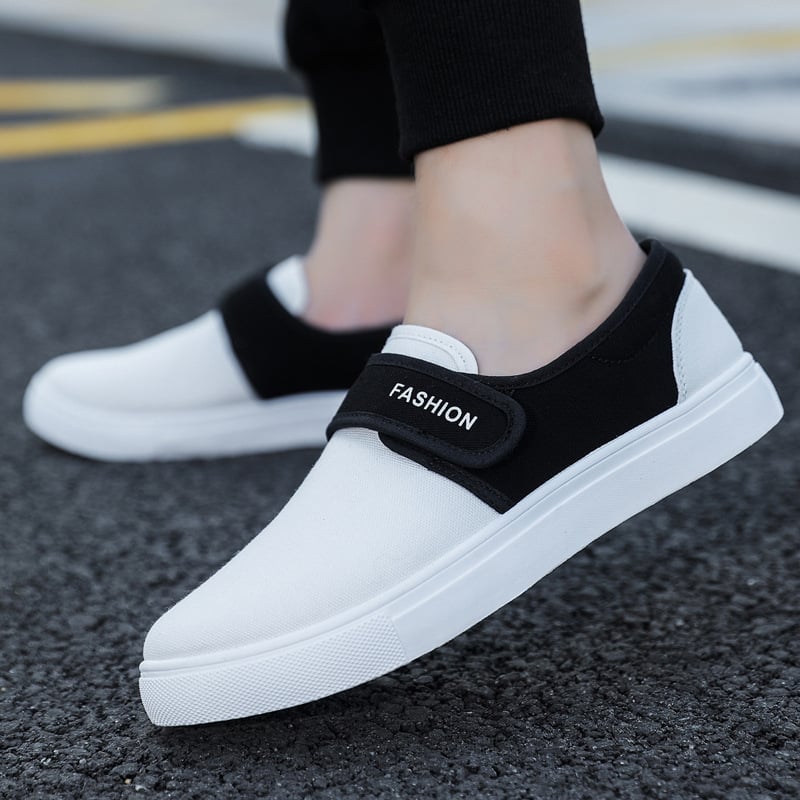 Ethan | Låga Herrsneakers med Kardborreband och Platt Sula 1