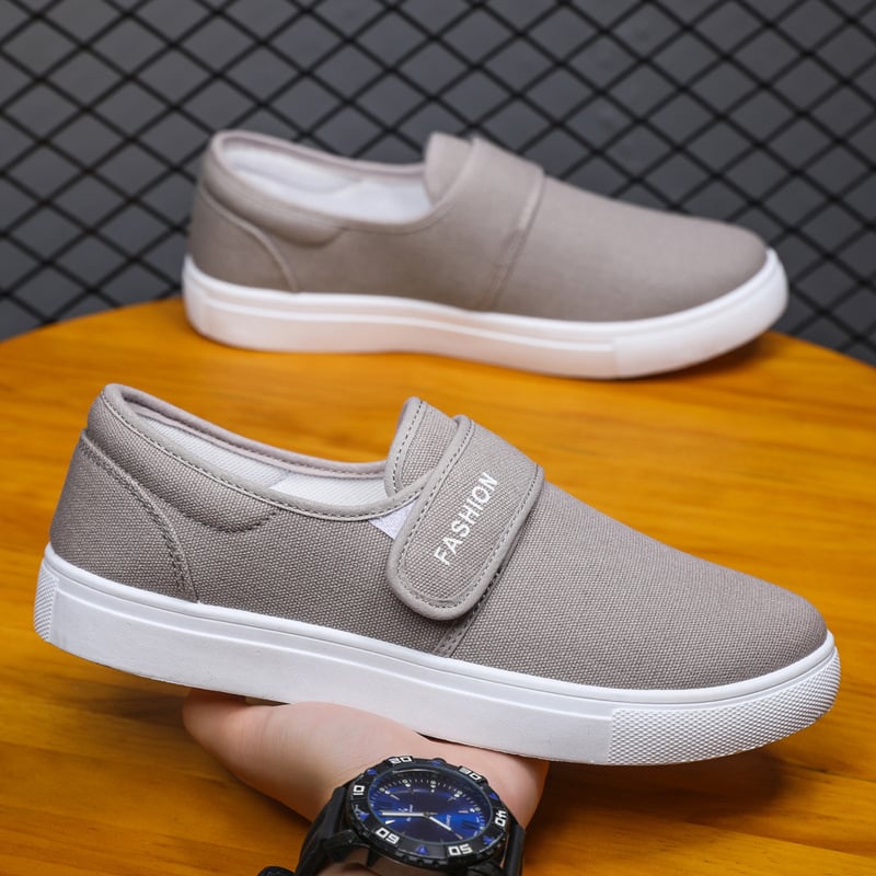 Ethan | Låga Herrsneakers med Kardborreband och Platt Sula 10