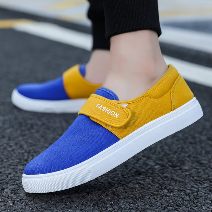 Ethan | Låga Herrsneakers med Kardborreband och Platt Sula 3