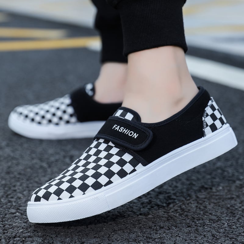 Ethan | Låga Herrsneakers med Kardborreband och Platt Sula 5